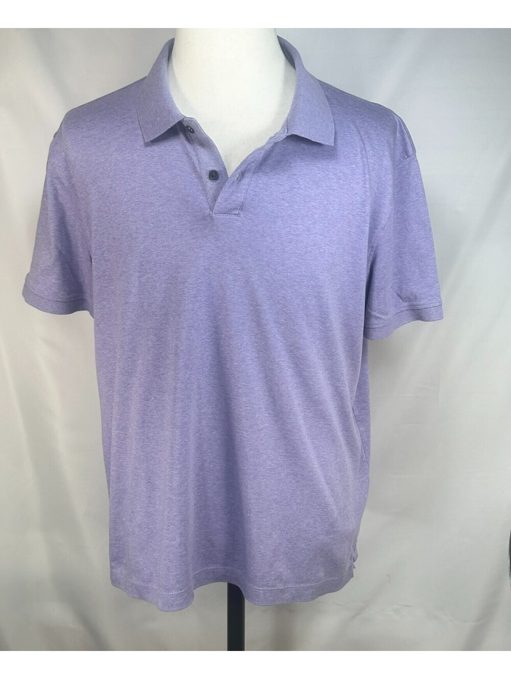 Banana Republic 1/4 Button Luxe Touch Polo Purple Mens L